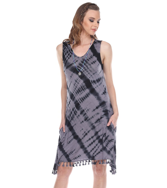 Yak & Yeti Dress Tie Dye Tassel Trim