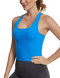 MathCat Ribbed Workout Tank Tops for Women with Built in Bra Tanks Sleeveless Athletic Vests Racerback Casual Yoga